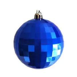 новогоднее подвесное украшение, шар, синий/ 8x8x8см арт.87345