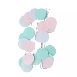 новогодняя гирлянда нежные кружочки из пвх в форме кружочков / 200x3x3см арт.87153