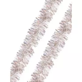 новогодняя мишура матовое серебро из полиэтилена / 200x10см арт.80464