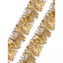 новогодняя мишура желтый сдержанный из полиэтилена / 200x15см арт.80463