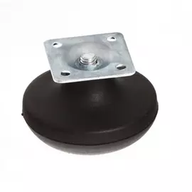 ножка меб.скользящая на площ. 65мм черн