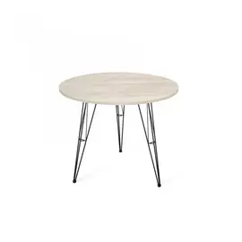 обеденный стол sheffilton sht-tu10/80 лдсп черный муар/дуб беленый