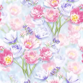 обои 1036-011п пермские обои полянка бумага 0.53x10,05м цветы многоцветный