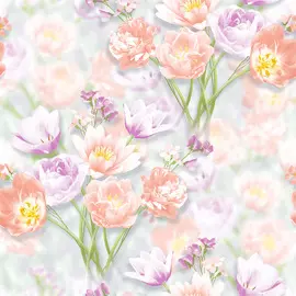 обои 1036-020п пермские обои полянка бумага 0.53x10,05м цветы многоцветный