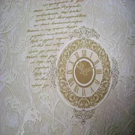 обои 1045-61 vilia часы винил на бумаге 0.53x10.05, узор, бежевый/белый