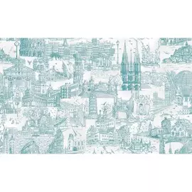 обои 167123-90 vernissage art place винил на флизе 1.06x10.05м города белый