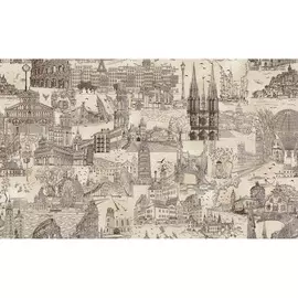 обои 167123-91 vernissage art place винил на флизе 1.06x10.05м города бежевый