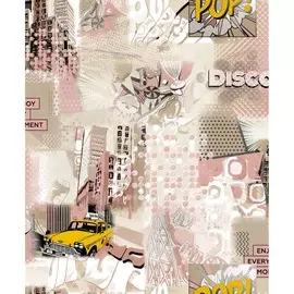 обои 168341-03 vernissage pop art винил на флизе 1.06x10.05м детские/подростковые бежевый