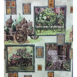 Обои 2009-1 Пенза village 0,53*10,05м кухня, желтый