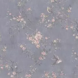 обои 33725 prima italiana colibri флизелин 1.06x10,05м флористика серый