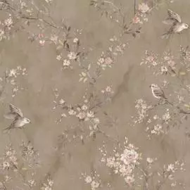 обои 33730 prima italiana colibri флизелин 1.06x10,05м флористика коричневый