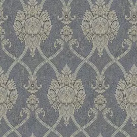 обои 60010-07 benefit benefit винил на флизе 1.06x10.06, дамаск, темно-серый