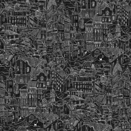 обои 60288-04 erismann anika флизелин 1.06x10,05м города черный