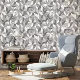 обои 7144-23 euro decor fractal флизелин 1.06x10,05м узор черный