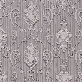 обои 75037-56 walldecor винил на флизе 1.06x10.06, дамаск, коричневый