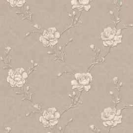 Обои 8711-24 P&amp;P Andrea винил на флизе 1,06*10,05м, цветы, коричневый