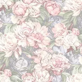 обои 9017-11 euro decor paris винил на флизе 1.06x10.05, цветы, серый