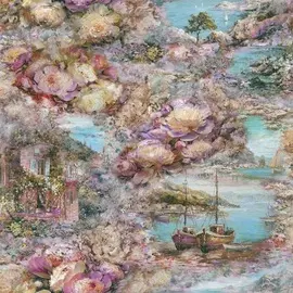 обои д783-01 соф порта бумага 0.53x10м флористика многоцветный