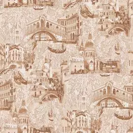 Обои HC31051-28 Homecolor Города винил на флизе 1.06x10.05, бежевый