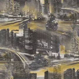 обои hc71745-43 homecolor motorbike флизелин 1.06x10,05м детские/подростковые желтый