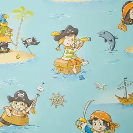 Обои PL71000-67 Палитра винил на флизе 1,06*10,05м детские, бирюзовый