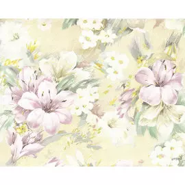 Обои С6ГР Акварель к-51 0,53*10,05м цветы, желтый