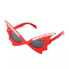 Очки карнавальные КРАСНЫЕ 18*8*14см пластик 31180