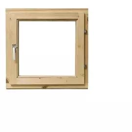 Одностворчатое деревянное окно с однокамерным стеклопакетом 58х58см