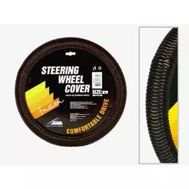 Оплетка рулевого колеса"Nova Bright-fusion" NB-1301-L,ЧЕРНАЯ 44219