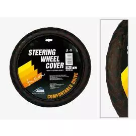 Оплетка рулевого колеса"Nova Bright-fusion" NB-1304-L, дутая, черно-красная 44225