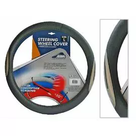 Оплетка рулевого колеса"Nova Bright" SWC04- 008-BK-L черная со светоотражающими элементами 38701