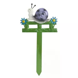 Опора для растений декоративная Спешащая улитка, 21,5*16,5(41)см металл