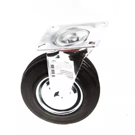 Опора колесная повор.на площ.125мм сталь/резин