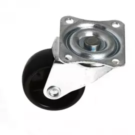 Опора колесная повор.на площ. 38мм черн.пласт