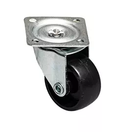 Опора колесная повор.на площ. 50мм черн.пласт