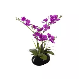 Орхидея 34см Engard в керам.кашпо фиолетовая YW-SUH28