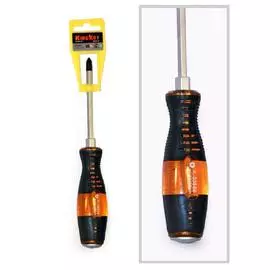 Отвертка "KING ROY" крестовая 4x100мм, ударная с шестигранником под гаечный ключ