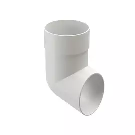 отвод водосточной трубы docke standart, цвет белый, 80 мм