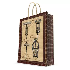 Пакет бумажный ШТОПОРЫ 26*32,4*12,7см 40845