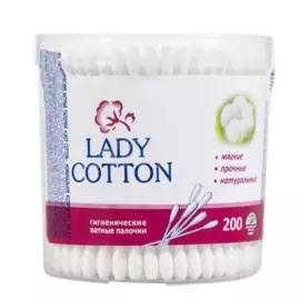 палочки ватные 200шт биосфера lady cotton банка 3у3