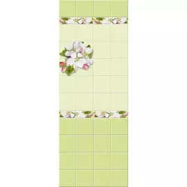 панель пвх unique яблоневый цвет зеленый(фон)