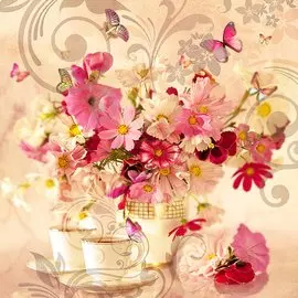 панно tea time из 8-ми декоров 40*40 td427_p8