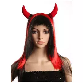 Парик карнавальный ДЬЯВОЛИЦА, полиэстер, 31210