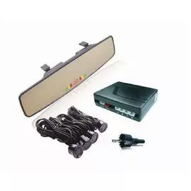 Парктроник PS-164 (4 датчика, зеркало+LED Дисплей цветной)