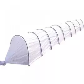 парник с укрытием дачник 8 секций, 8м