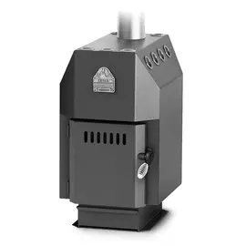 Печь отопительная ИНЖЕНЕР стальная дверь, стальной колосник, труба сверху