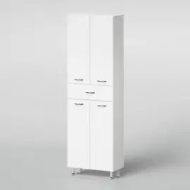 пенал напольный итана уют 60 600х305х1910 белый глянец