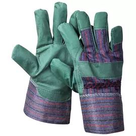 перчатки рабочие, искусственная кожа, зеленые, xl 1132-xl