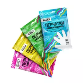 перчатки универсальные 100шт мalibri полиэтилен 1002-025