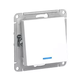 переключатель (скрытый, белый, 1 клавиша, с подсветкой, без рамки) se atlasdesign, atn000163